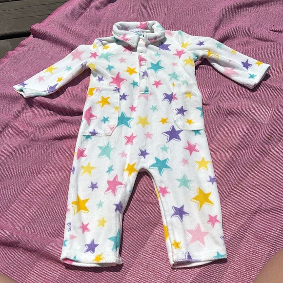 Angel Dear velour dimensional rainbow star jumpsuit 12-18 months - Picture 1 of 3